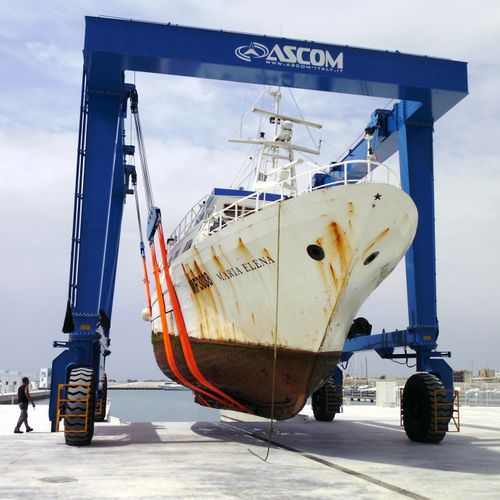 Gru a cavalletto semovente - BHT 140 - Ascom SpA - per applicazioni marine / idraulica