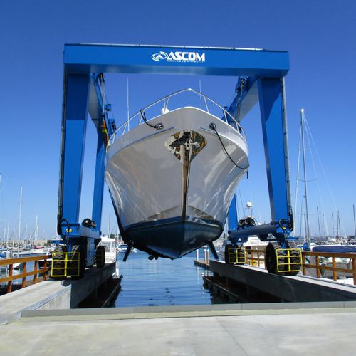 Gru a cavalletto semovente - BHT 150 - Ascom SpA - per applicazioni marine / idraulica