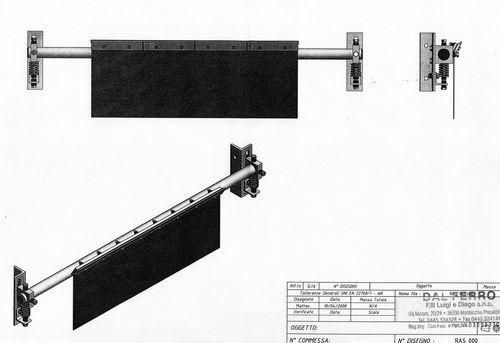 Raschianastro secondario per nastro trasportatore - "D" Verticale - DFG RASCHIATORI - Dal Ferro Luigi