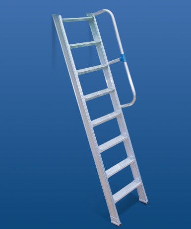Scala da appoggio in alluminio - 10600 series - European Special Ladders, S.A. (ESLA) - mobile / con gabbia di sicurezza