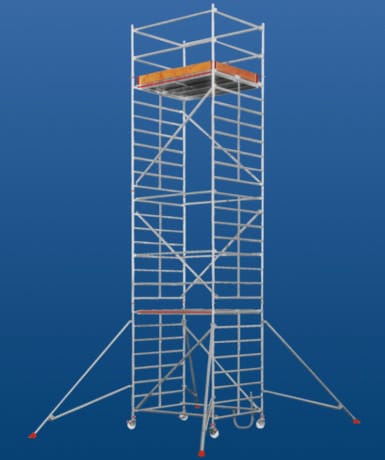 Ponteggio a torre amovibile - 6473 series - European Special Ladders, S.A. (ESLA) - per facciata / modulare / con scala