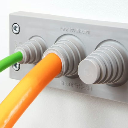 Piastra di ingresso cavi IP54 - KEL-DPFR series - icotek GmbH & Co. KG - IP65 / IP66 / IP64