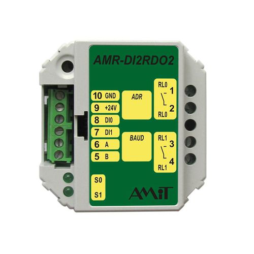 PLC box - AMR-DI2RDO2 - AMiT, spol. s r.o. - con I/O integrati / uscite relè / RS485