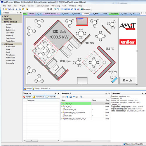 Software di supervisione - DetStudio  - AMiT, spol. s r.o. - di programmazione / di sviluppo / di progettazione