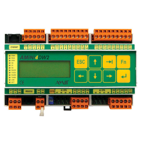 PLC compatto - AMiNi4DW2  - AMiT, spol. s r.o. - su guida DIN / con I/O integrati / ingressi digitali