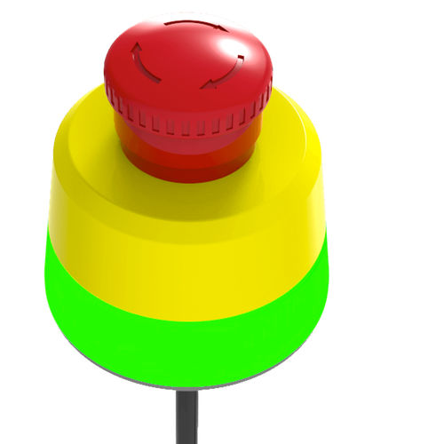 Pulsante a fungo - CC80 - COMITRONIC - BTI - di arresto di emergenza / IP65 / luminoso a LED
