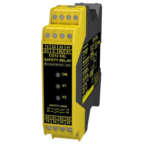 Relè di sicurezza di arresto di emergenza - CO13XXL - COMITRONIC - BTI - 2NA / 1NC / SIL