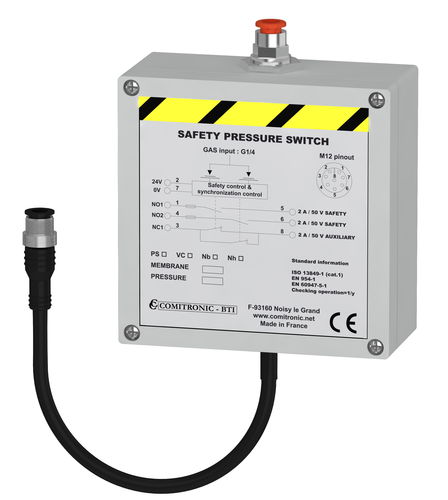 Pressostato meccanico - PS series - COMITRONIC - BTI - relativo / PNP / connettore M12