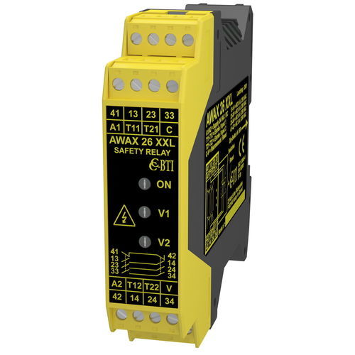 Relè di sicurezza di arresto di emergenza - AWAX26XXL - COMITRONIC - BTI - per interruttore di sicurezza / 3NA / 1NC