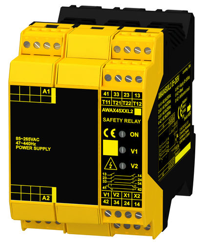 Relè di sicurezza di arresto di emergenza - AWAX45XXL-2 - COMITRONIC - BTI - 3NA / 1NC / SIL