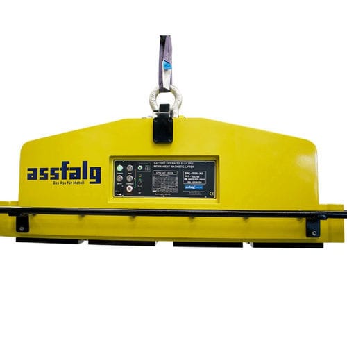 Magnete di sollevamento elettropermanente a commutazione elettrica - EPMB Lang series - Assfalg GmbH - per lamiera / per gru / a batteria