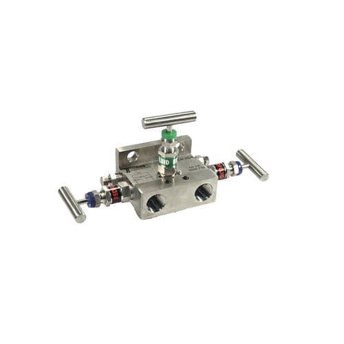 Manifold a 3 vie - M1BA - Redfluid SL - in acciaio inossidabile / filettato / con flangia