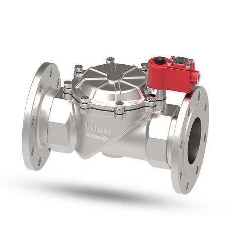Elettrovalvola a comando assistito - PCNF FLP series - UFLOW AUTOMATION - a 2 vie / NC / per acqua