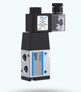 Distributore pneumatico a cassetto - DCS series - UFLOW AUTOMATION - ad azionamento pneumatico / a 3/2 vie / in alluminio
