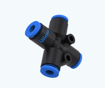 Raccordo pneumatico - VO-49 series - UFLOW AUTOMATION - push-in / a croce / in plastica