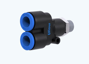 Raccordo pneumatico - VO-40 series - UFLOW AUTOMATION - filettato / a Y / in plastica