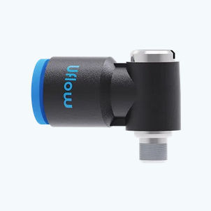 Raccordo pneumatico - VO - UFLOW AUTOMATION - filettato / gomito a 90° / in plastica