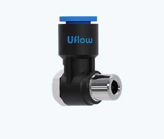 Raccordo pneumatico - VO - UFLOW AUTOMATION - push-in / gomito a 90° / in metallo