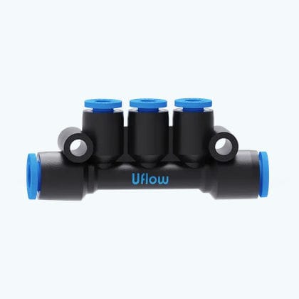 Raccordo pneumatico - VO-47 series - UFLOW AUTOMATION - filettato / a gomito / in plastica