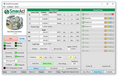 Software di regolazione - SmarAct GmbH - di interfaccia / di posizionamento