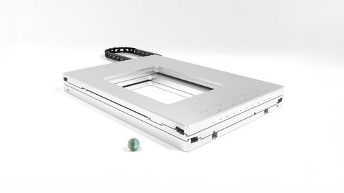 Piastra di nanoposizionamento lineare - SOM-MS-180150M - SmarAct GmbH - a trascinamento elettromagnetico / 2 assi / in ciclo chiuso