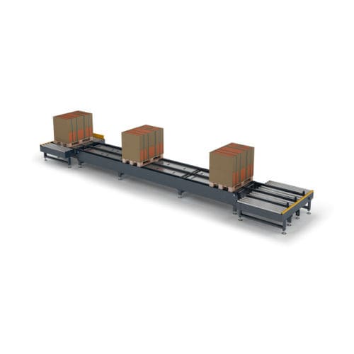 Trasportatore a rulli - INNOVA MAQUINARIA INDUSTRIAL - a L / di trasferimento / per pallet