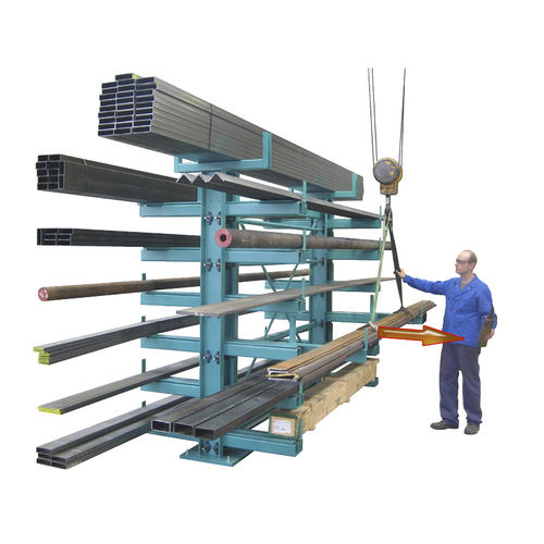 Scaffalatura cantilever - Stierli-Bieger AG - a doppia faccia / compatta / per carichi lunghi