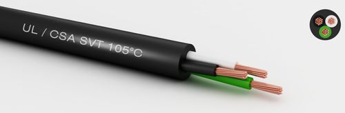 Cavo elettrico di alimentazione - UL/cUL - SVT - MediKabel GmbH - isolato / cordato a trefoli / in rame