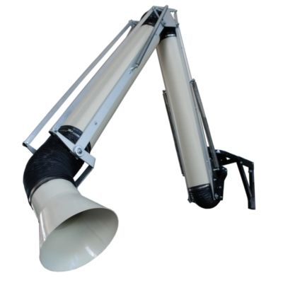 Braccio aspirante a muro - EPP series - Airbravo Srl - flessibile / rigido / per aspiratore di fumo di saldatura