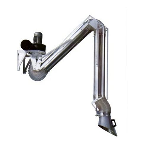 Braccio aspirante a muro - EPI series - Airbravo Srl - flessibile / per polveri / di aspirazione