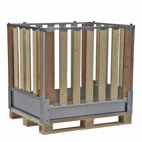 Cassa-pallet in legno - MPC.b105.P - ZAMKO - di stoccaggio / pieghevole / impilabile