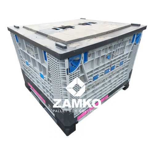 Cassa-pallet in plastica - PUG.m75.F4 - ZAMKO - in acciaio / di stoccaggio / da trasporto