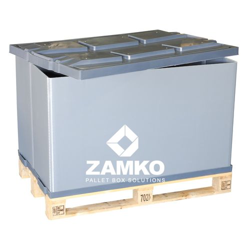 Cassa-pallet in plastica - PBN.e75 - ZAMKO - accatastabile / con coperchio