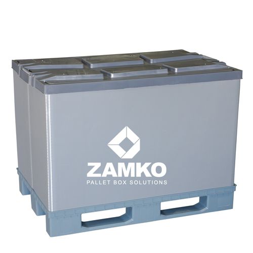 Cassa-pallet in plastica - PAN.e95 - ZAMKO - per la logistica / accatastabile / con coperchio
