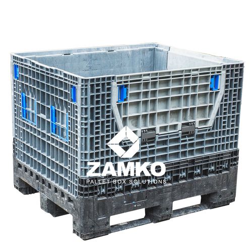 Cassa-pallet in plastica - PCG.b105.F - ZAMKO - normalizzata / a pianali ripiegabili