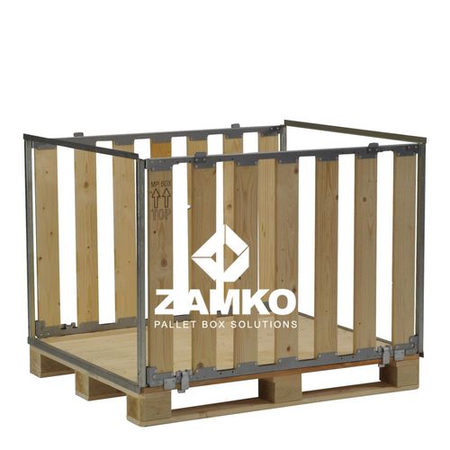 Cassa-pallet in legno - MPB.b80.W2 - ZAMKO - di stoccaggio / da trasporto / pieghevole