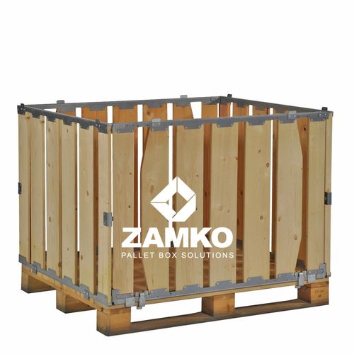 Cassa-pallet in legno - MPB.b80.P - ZAMKO - di stoccaggio / per pezzi piccoli / normalizzata