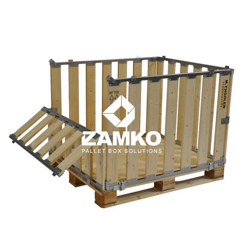 Cassa-pallet in legno - MPB.b80.Z - ZAMKO - di stoccaggio / pieghevole / riutilizzabile