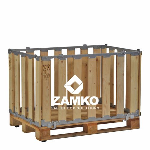 Cassa-pallet in legno - MPB.e70 - ZAMKO - di stoccaggio / da trasporto / pieghevole