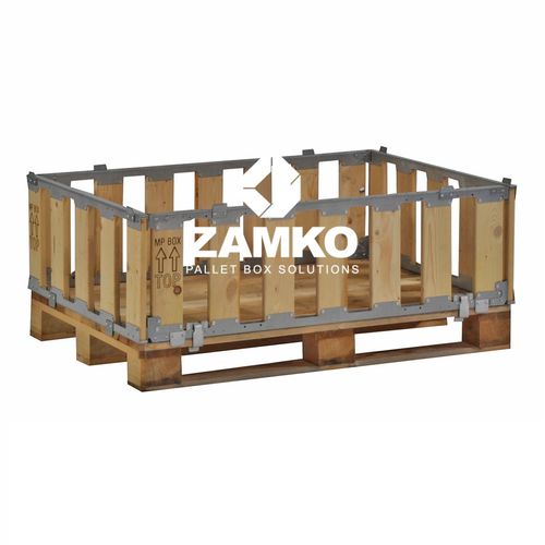 Cassa-pallet in legno - MPB.e35 - ZAMKO - pieghevole / accatastabile / riutilizzabile