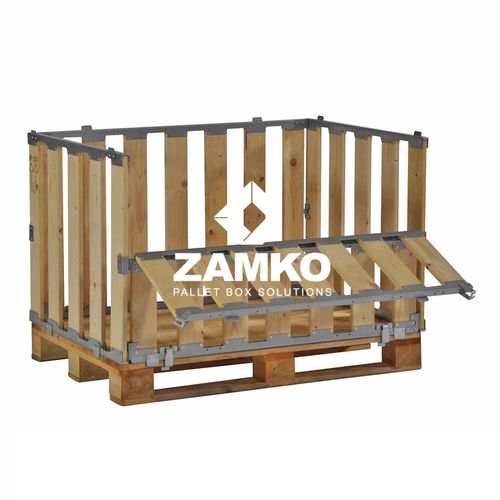 Cassa-pallet in legno - MPB.e70.F - ZAMKO - riutilizzabile / a pianali ripiegabili