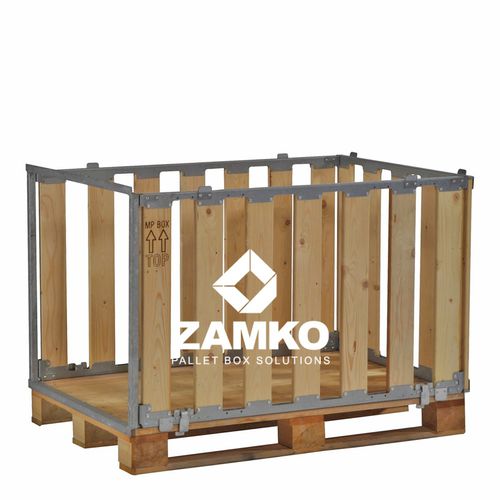 Cassa-pallet in legno - MPB.e70.W - ZAMKO - di stoccaggio / da trasporto / pieghevole