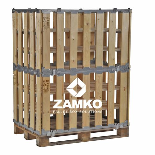 Cassa-pallet in legno - MPB.b160.S - ZAMKO - di stoccaggio / da trasporto / riutilizzabile