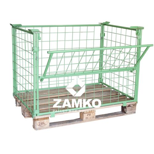Cassa-pallet in acciaio - SBN.e80.F - ZAMKO - di stoccaggio / pieghevole / impilabile