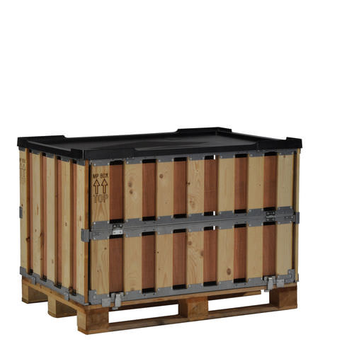 Cassa-pallet in acciaio - MPB.b80.FC  - ZAMKO - in compensato / di stoccaggio / pieghevole