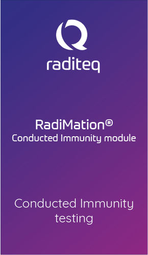 Software per test - RadiMation Conducted Immunity module (RMC1001A#020) - Raditeq B.V. - di misura