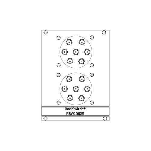 Commutatore unipolare - RadiSwitch 2x SP6T, SMA - 18GHz (RSW1062S) - Raditeq B.V. - RF