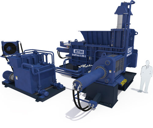 Pressa imballatrice per ferraglia - ArnoPress K series - ATM Recyclingsystems GmbH - verticale / a carico dall'alto / a canale