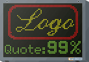 Display a matrice di punti - WIBOND Informationssysteme GmbH - grafico / a 2 linee / per informazioni