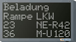 Display alfanumerico - WIBOND Informationssysteme GmbH - a matrice di punti / per informazioni / RS-232